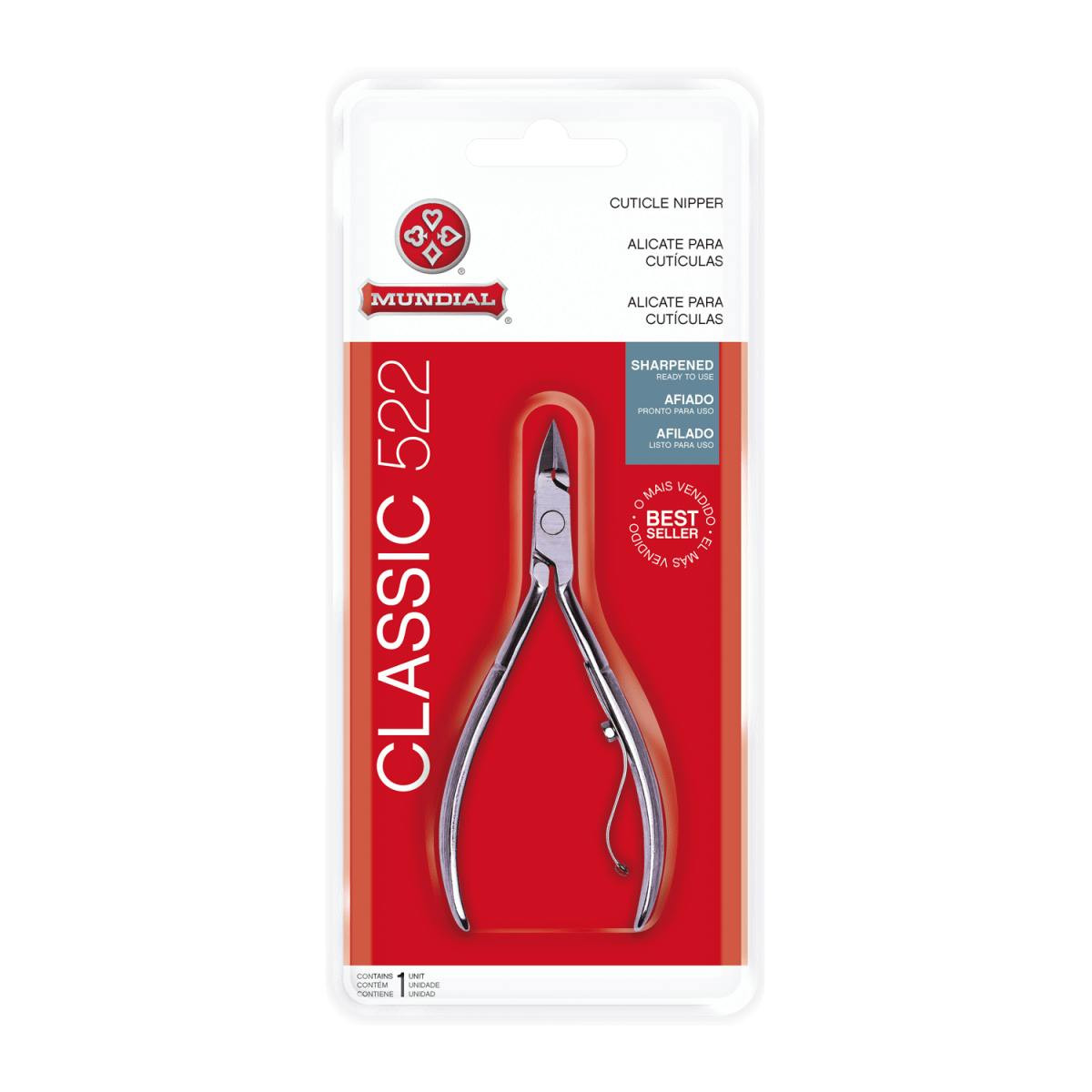 Alicate de cutículas Classic 522 aço carbono niquelado afiado