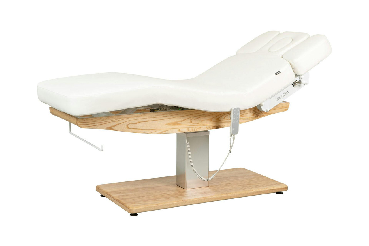 Marquesa de massagem com 3 motores e aquecimento, PU branco
