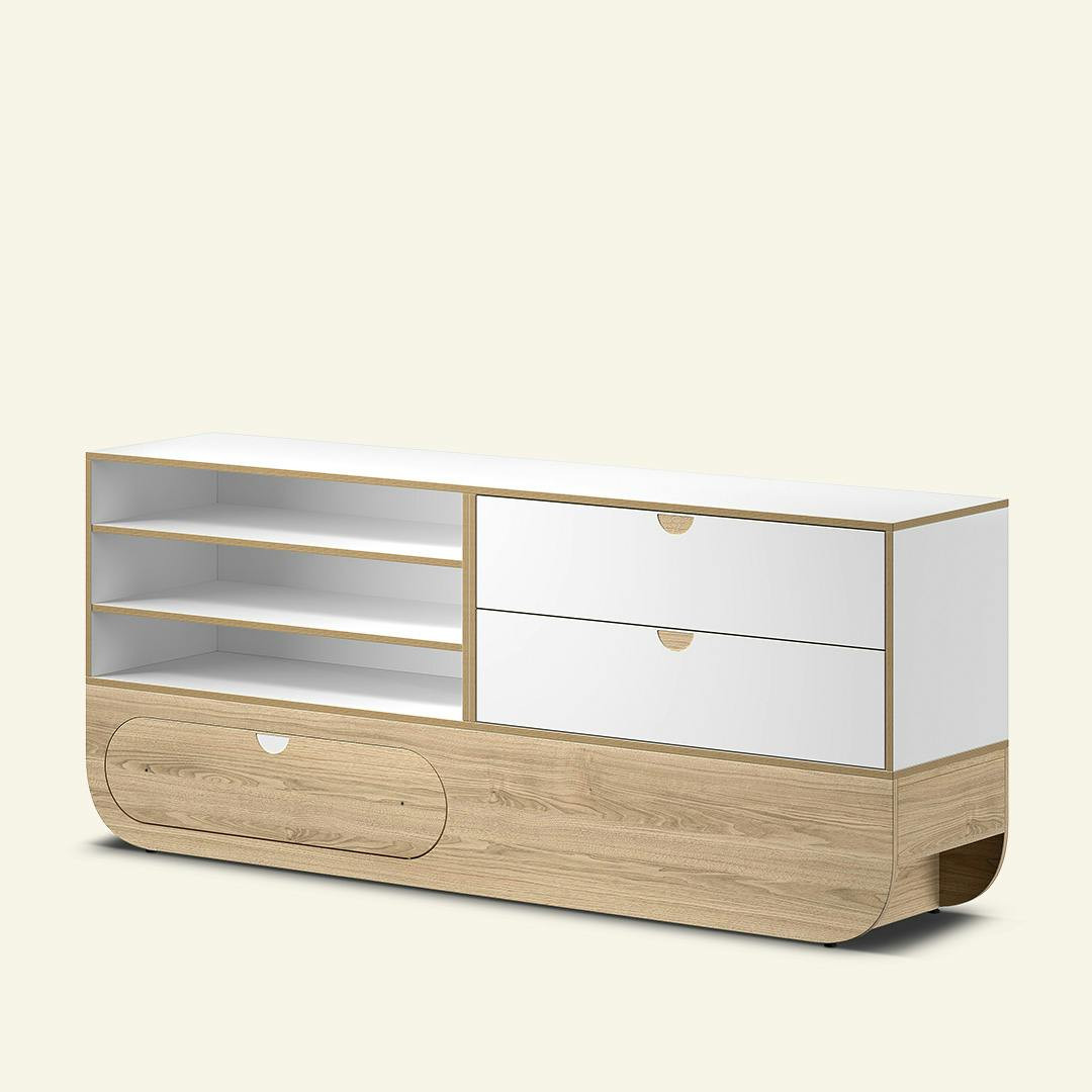 Sideboard Ikon 2M Carvalho - Arrumação profissional 180 x 40 x 74,5 cm