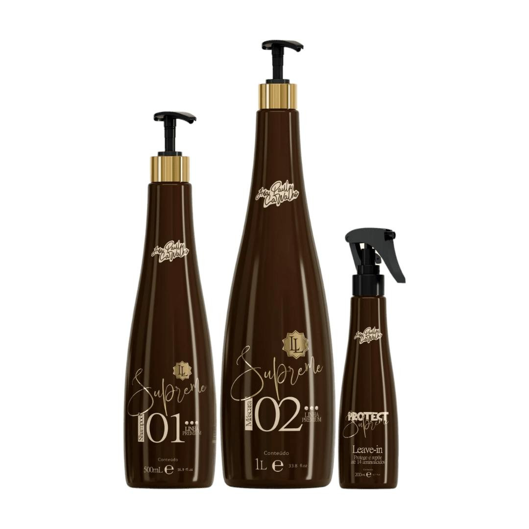 Kit Alisamento sem Formol Liso Lambido Supreme com Protetor Térmico Protect Supreme