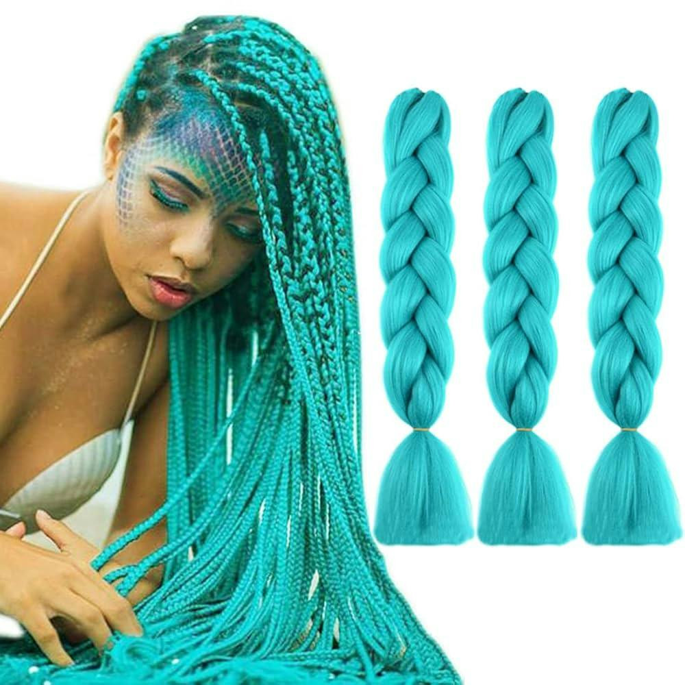 Super Braid cabelo sintético para tranças turquesa