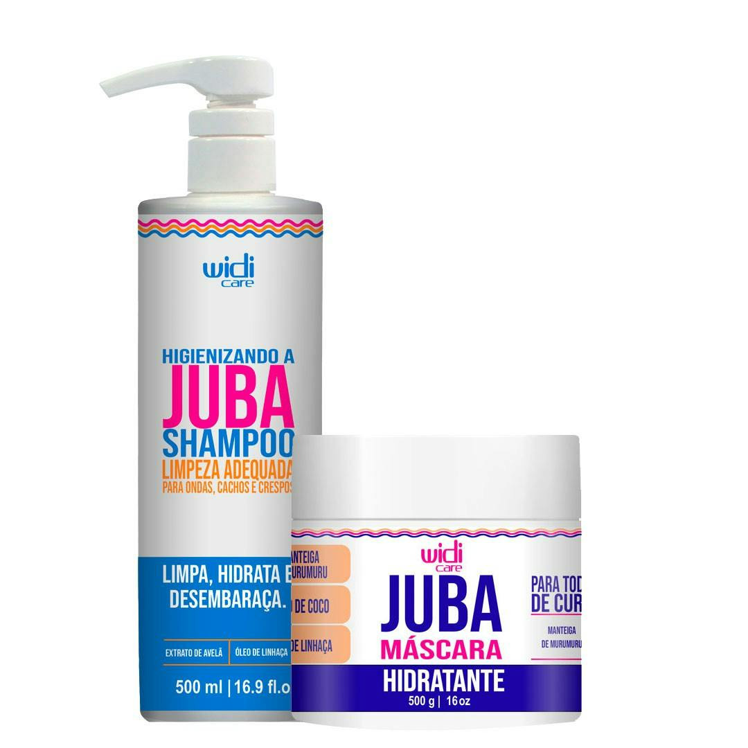 Kit Juba champô e máscara hidratante para caracóis