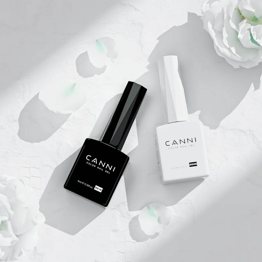 Kit verniz gel preto e branco 2x9ml