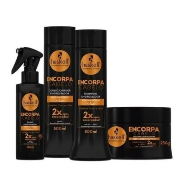 Kit Encorpa Cabelo shampoo, condicionador, máscara e finalizador