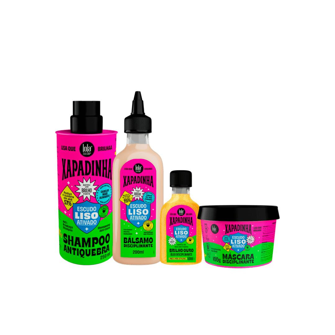 Kit capilar Xapadinha: máscara, shampoo, bálsamo e óleo