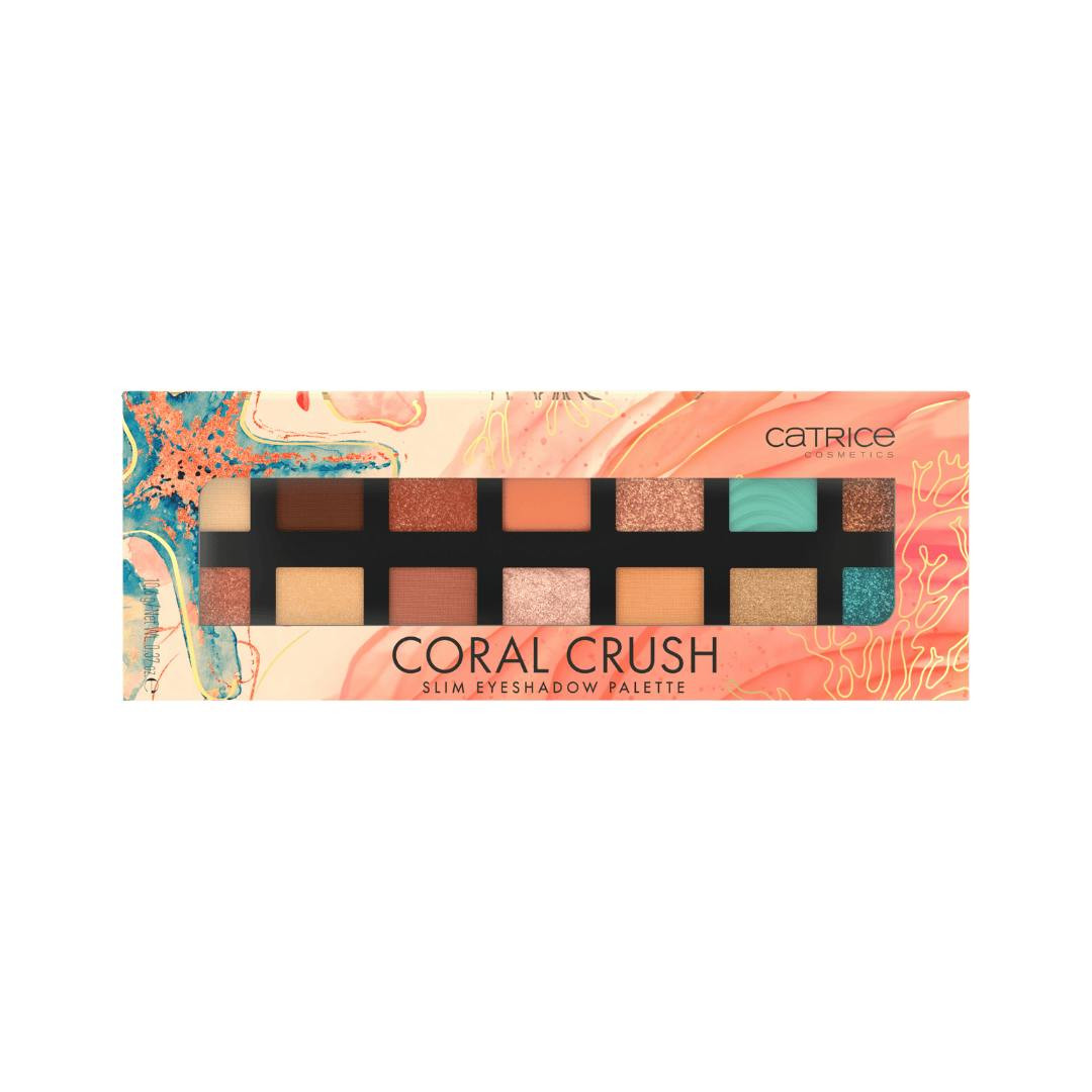 Paleta de sombras Coral Crush slim - 14 cores vibrantes