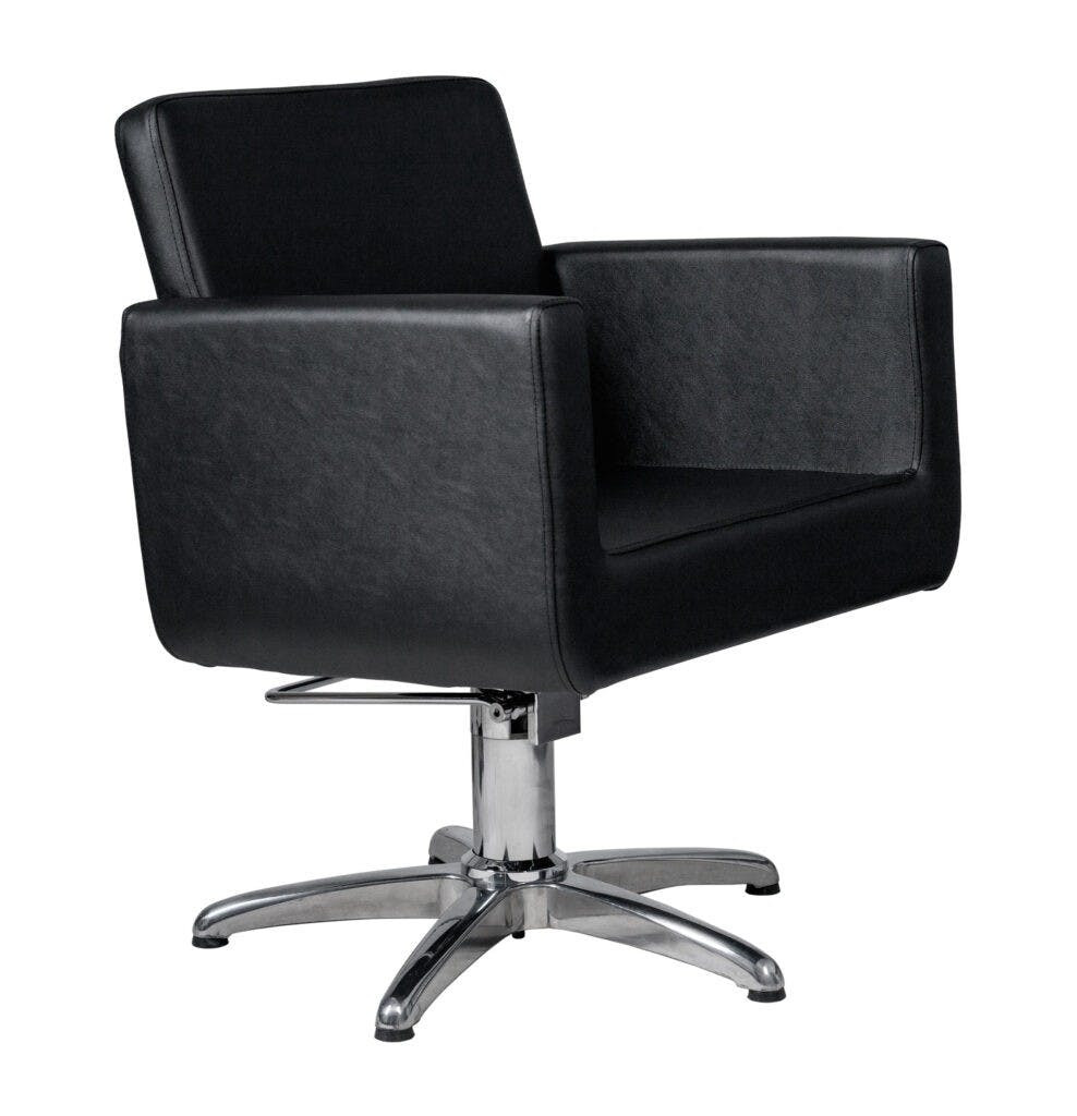 Cadeira de estilismo CHIC com base estelar cromada