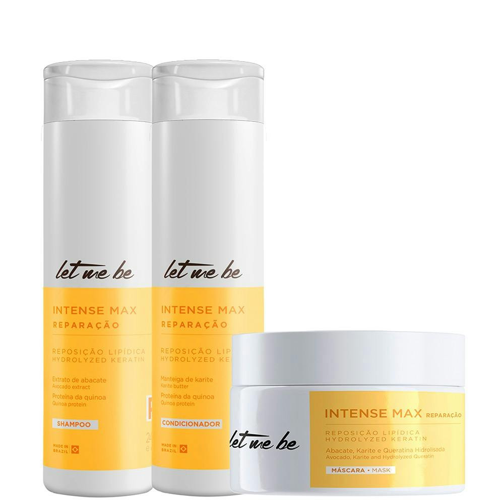 Kit Intense Max Reparação Shampoo Condicionador Máscara