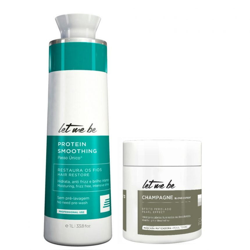 Kit Alisamento Protein Smoothing 1L + Máscara Champanhe 500g
