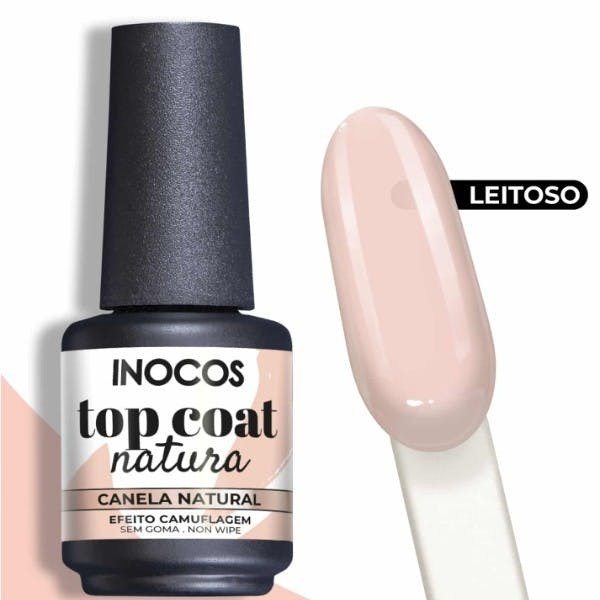 Top coat verniz natural canela brilho intenso 15ml
