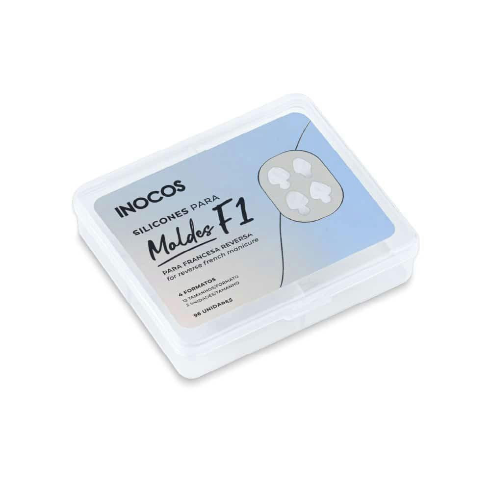 Moldes F1 em silicone para alongamento de unhas multi-tamanhos