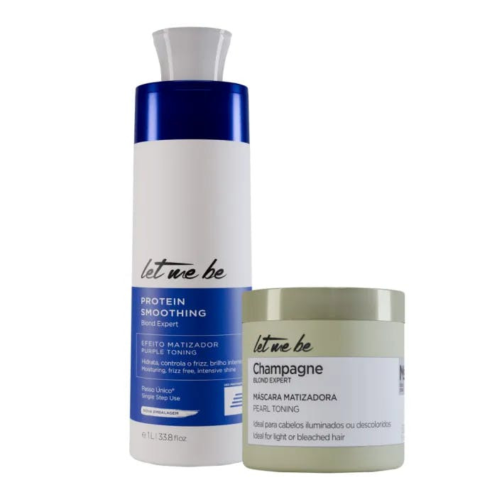 Kit Alisamento Sem Formol Blond Expert + Máscara Matizadora Champanhe