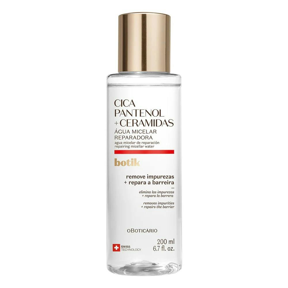 Água Micelar Reparadora Botik com Cica, Pantenol e Ceramidas 200 ml