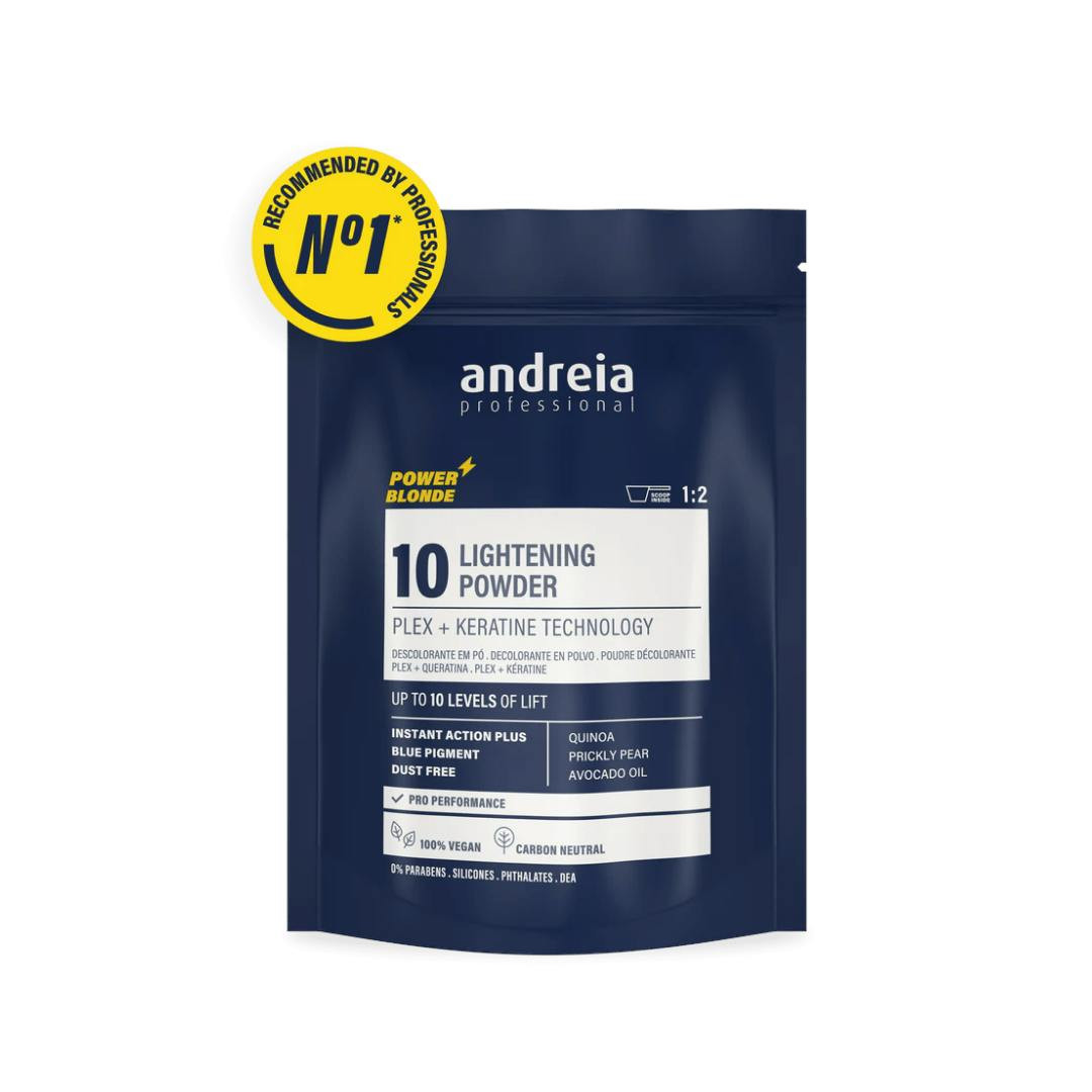 Pó descolorante 10 Power Blonde 500g - pigmento azul, neutraliza tons amarelados