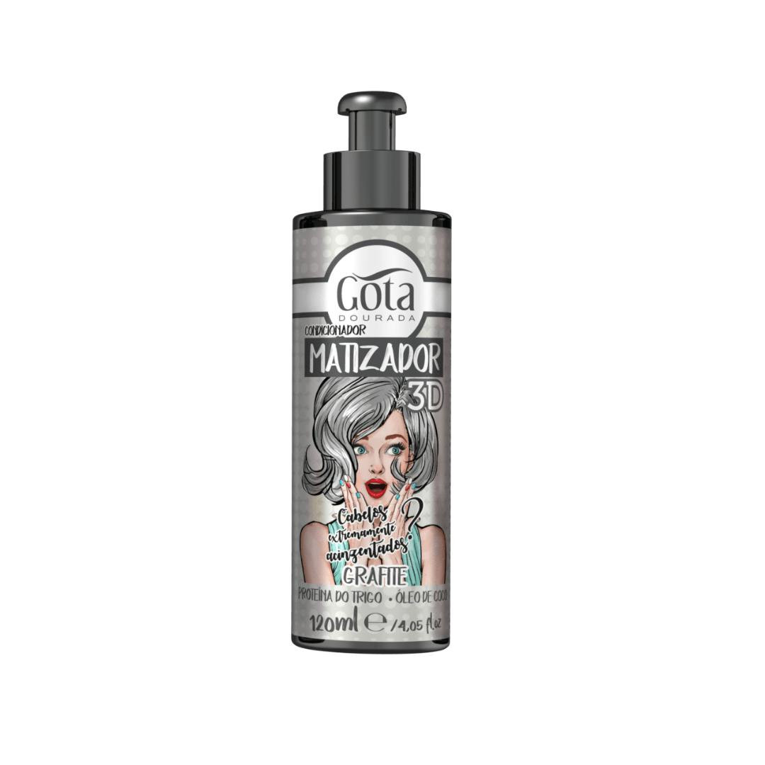 Matizador 3D Grafitte para cabelos loiros e grisalhos 120ml