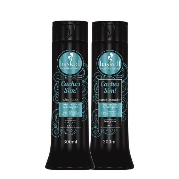 Shampoo e condicionador kit Cachos Sim para cabelos crespos e cacheados