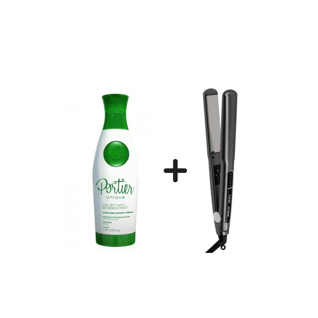 Alisamento orgânico passo único 1L com prancha profissional