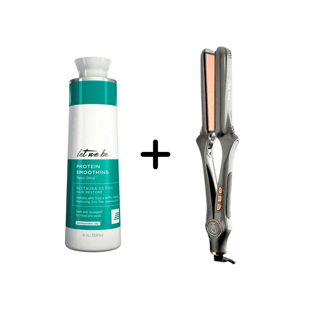 Kit alisamento Protein Smoothing 1L + prancha MQ Pro480 Titanium