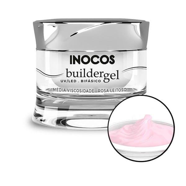 Gel de construção rosa leitoso média viscosidade 30g