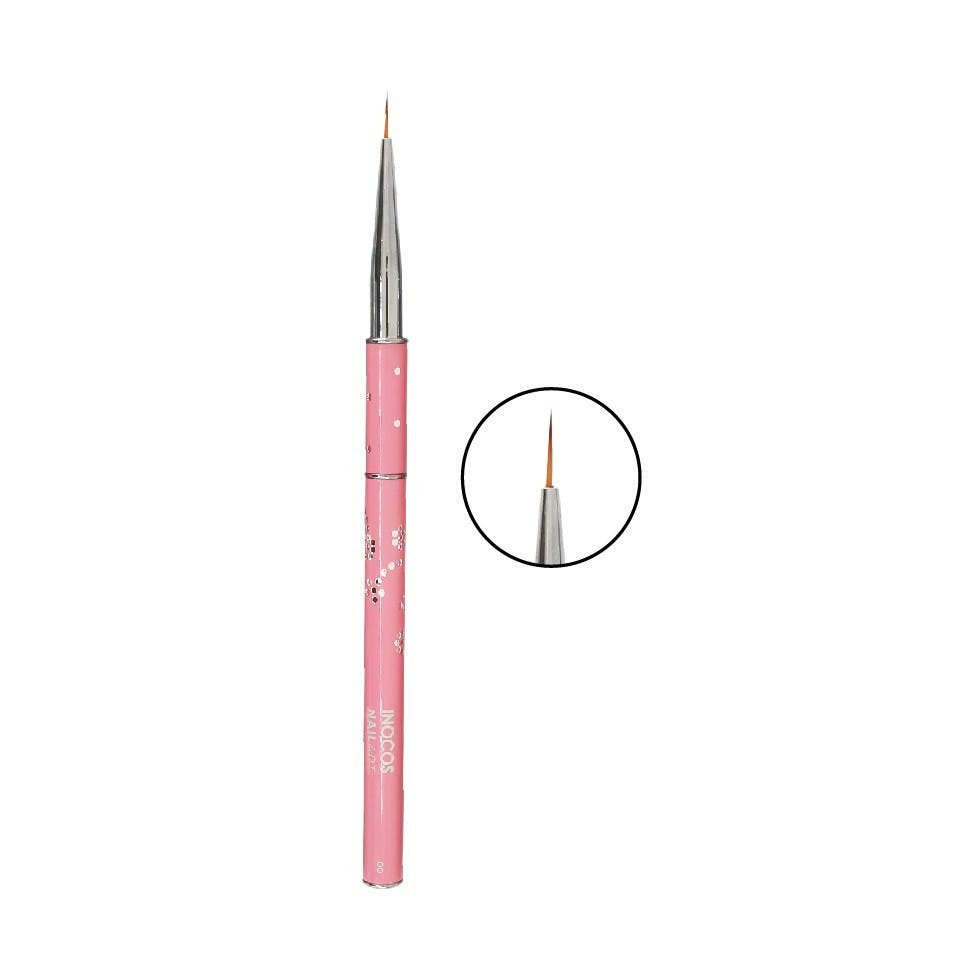 Pincel Nail Art 00 cerdas premium com tampa protetora