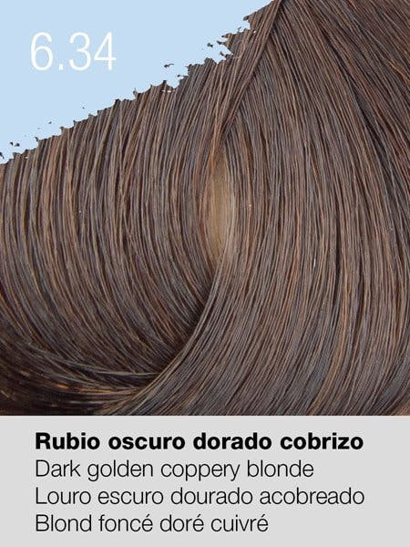Coloração profissional 6.34 louro escuro dourado acobreado 100ml