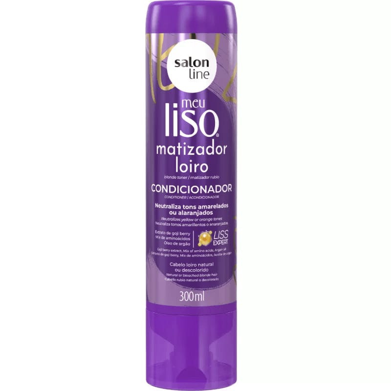 Condicionador Matizador Meu Liso para cabelos loiros e grisalhos 300ml