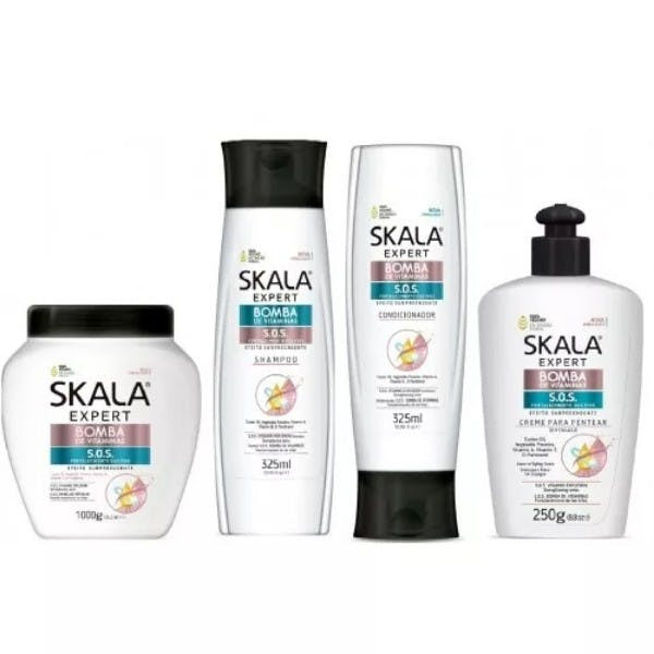 Kit Bomba de Vitaminas SOS Shampoo, Condicionador, Máscara e Creme de Pentear