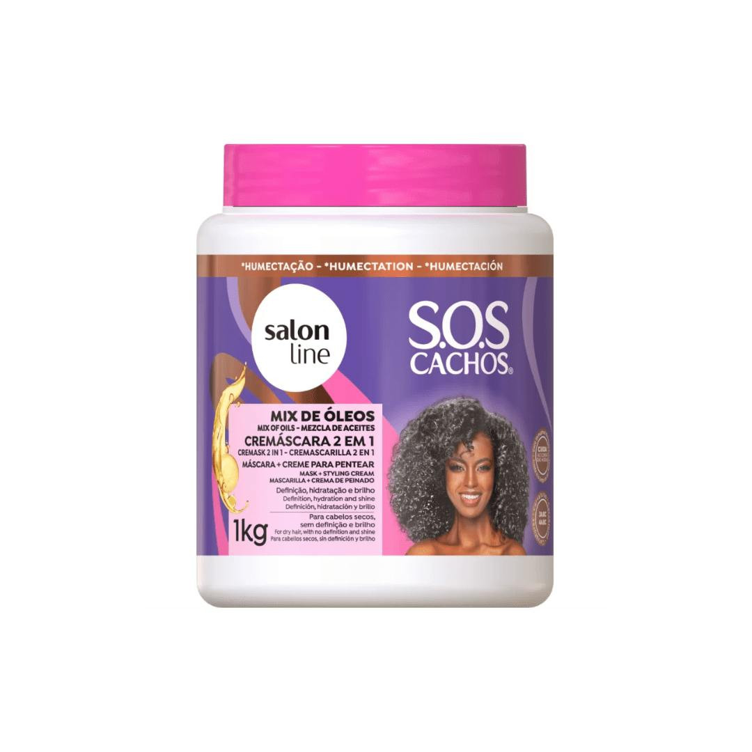 Máscara nutritiva mix de óleos para cabelos cacheados e crespos 1kg