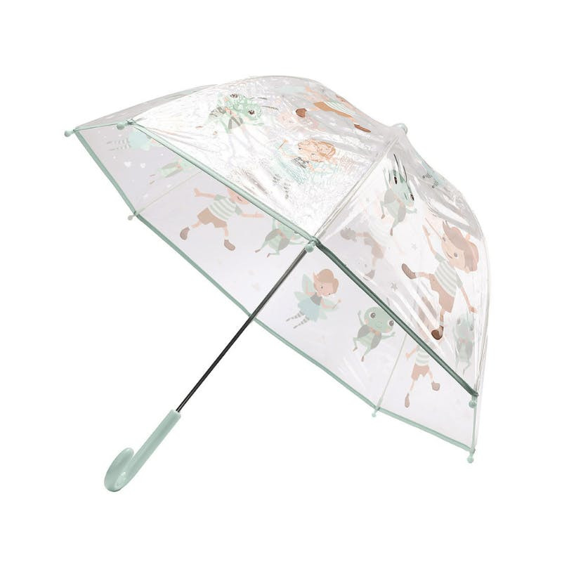 Guarda-chuva transparente The Wooden Boy, pega em J, infantil, 67 cm