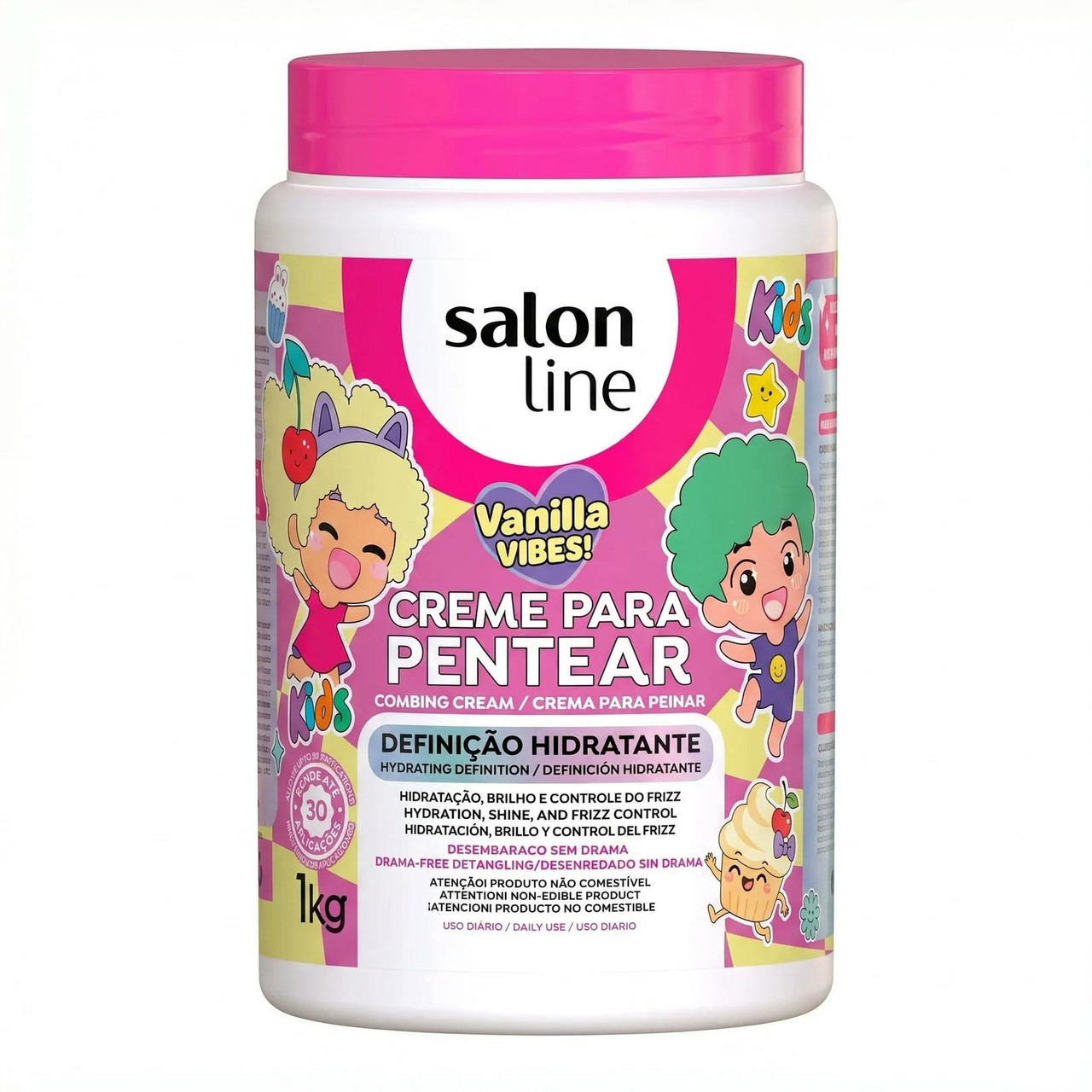 Creme de Pentear Kids Vanilla Vibes Baunilha sem enxaguar 1kg