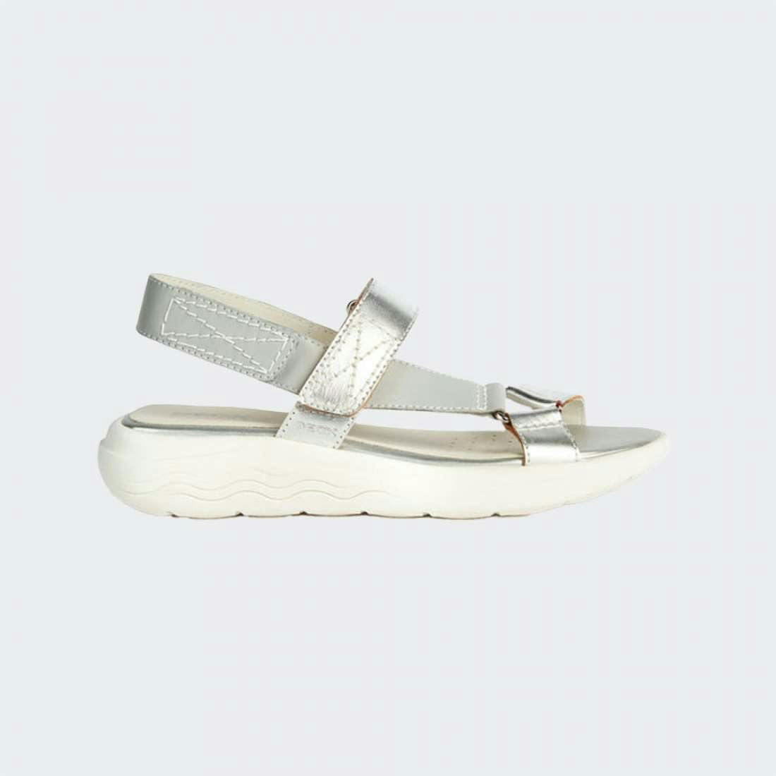 SANDALIAS GEOX SPHERICA LT GREY/SILVER
