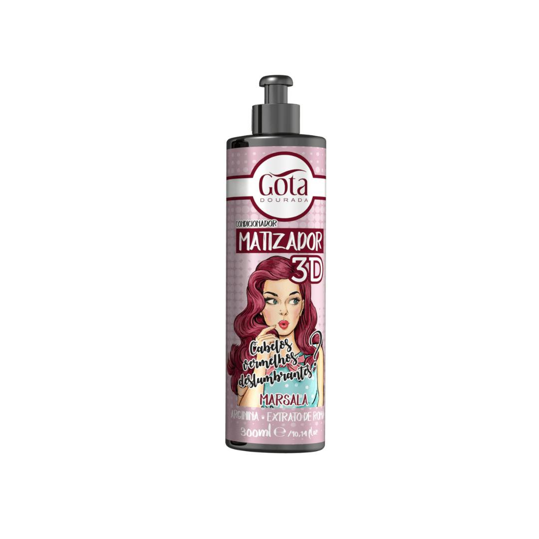 Matizador 3D Marsala para Cabelos 300ml