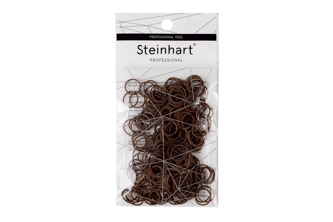 Elásticos de cabelo borracha castanho
