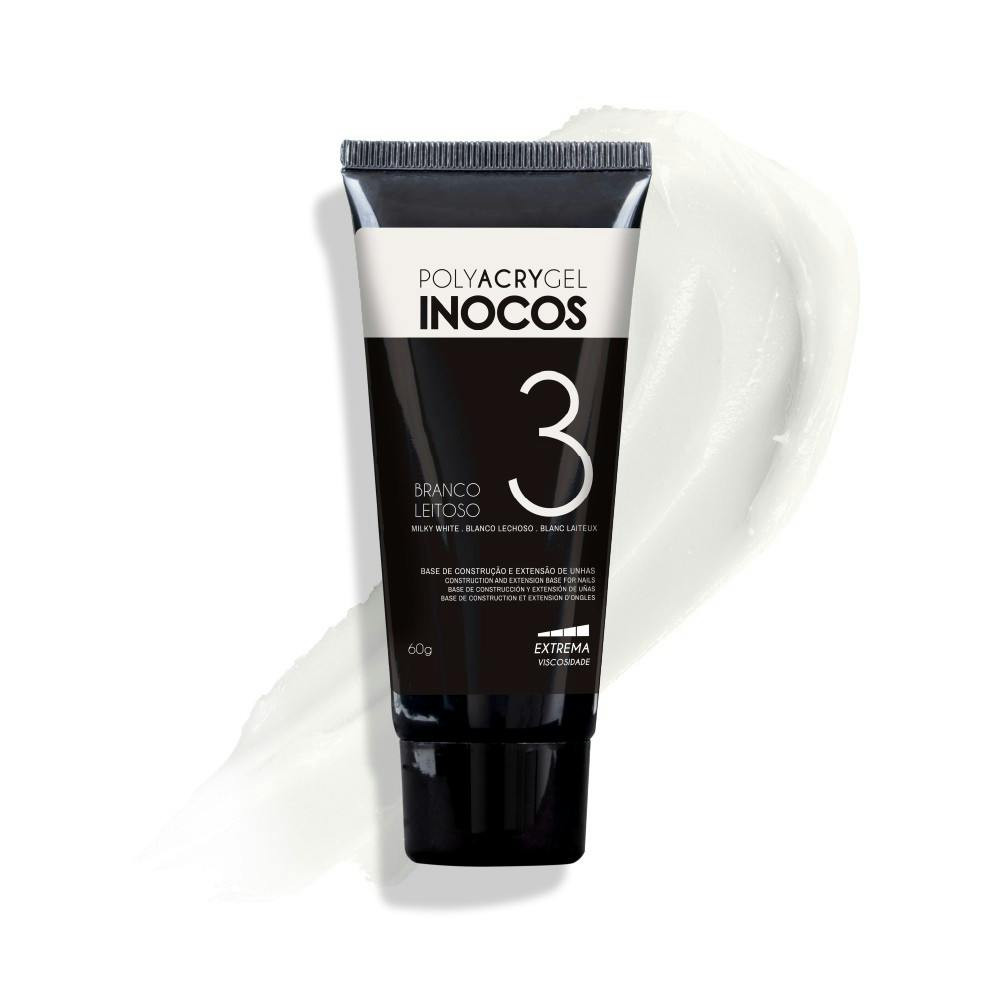 Polyacrygel branco leitoso para unhas