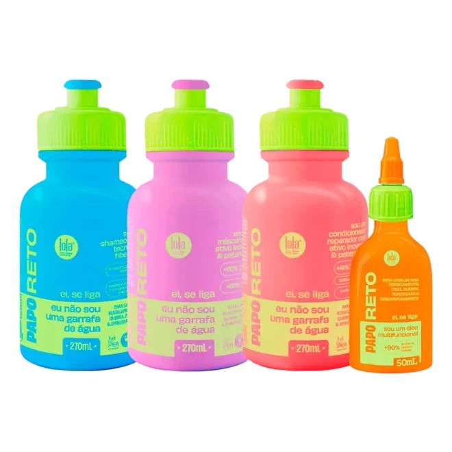 Kit Reparação Molecular para Cabelo com Shampoo, Condicionador, Máscara Fluida e Óleo