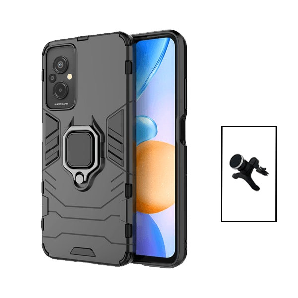 Soporte magnético de coche y funda Military Defender 3 en 1 para Redmi 11 Prime