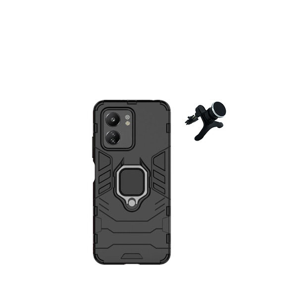 Kit soporte magnético de coche y funda Military Defender para Redmi 13C