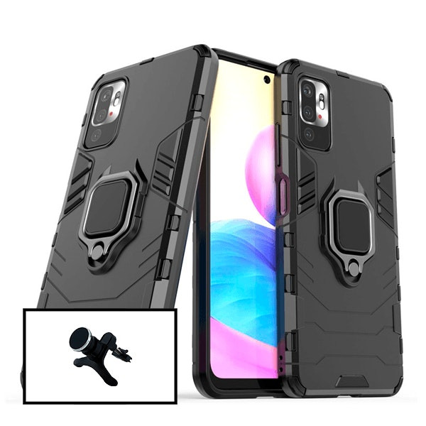 Soporte magnético y funda Military Defender para Xiaomi Redmi Note 11 4G