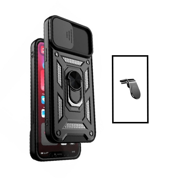 Protective case with magnetic car mount for Mi 11 Lite