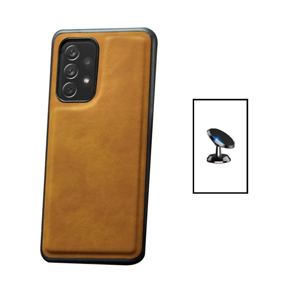Magnetic leather case with magnetic mount for Samsung Galaxy A13