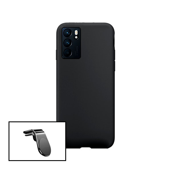 Magnetic car mount kit and liquid silicone case for Reno6 Pro 5G