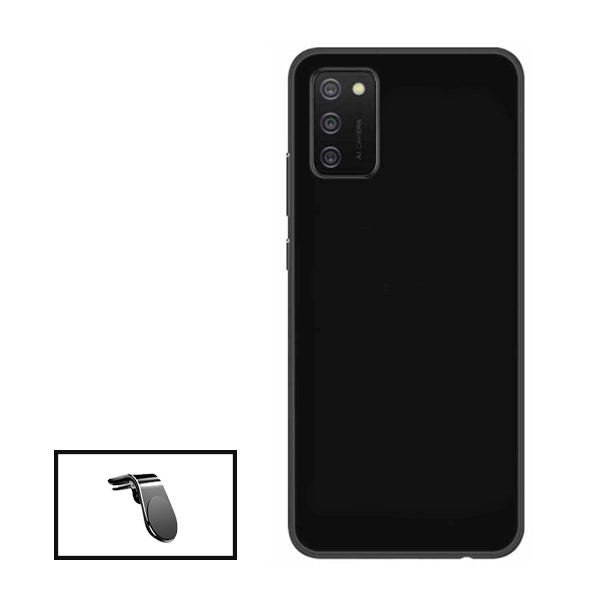 Kit soporte magnético y funda silicona líquida para Nokia G11 - Negro