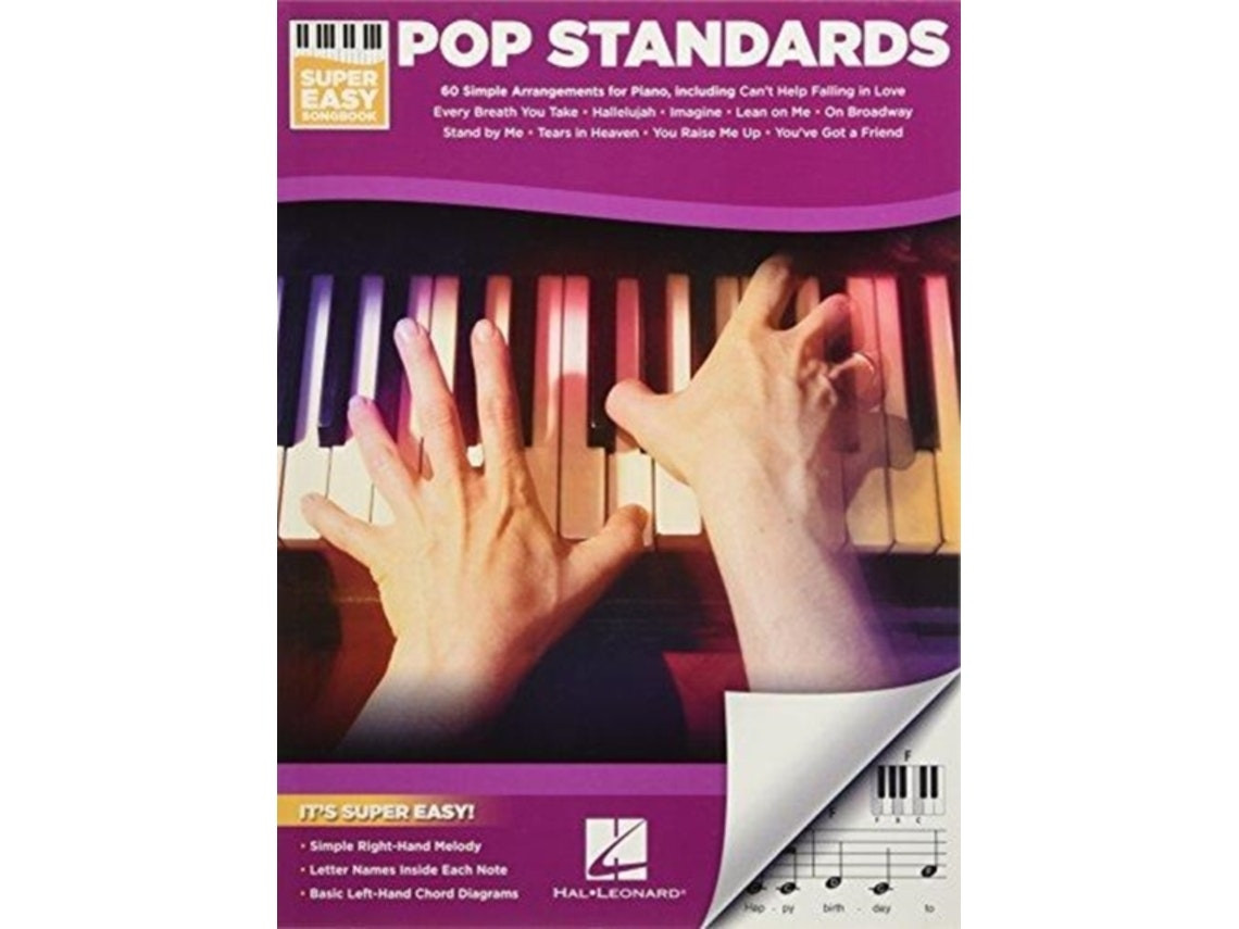 Pop Standards Super Easy Songbook de Hal Leonard Publishing Corporation (Inglés)