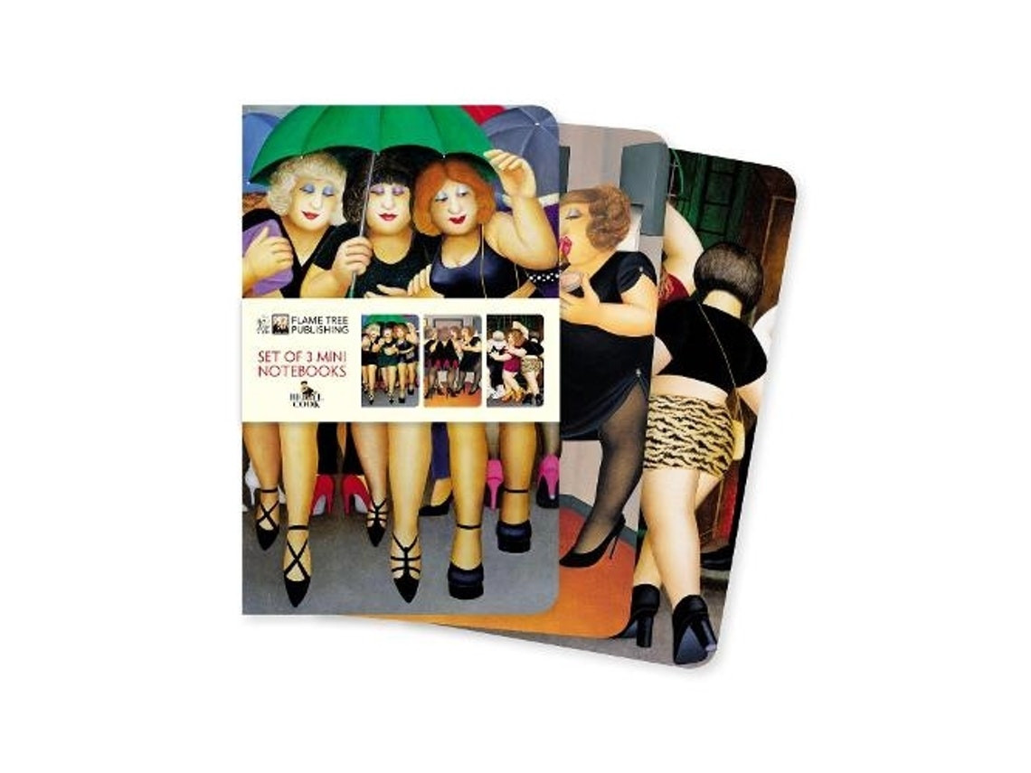 Beryl Cook: set de 3 mini cuadernos (Inglés) de Created by Flame Tree Studio