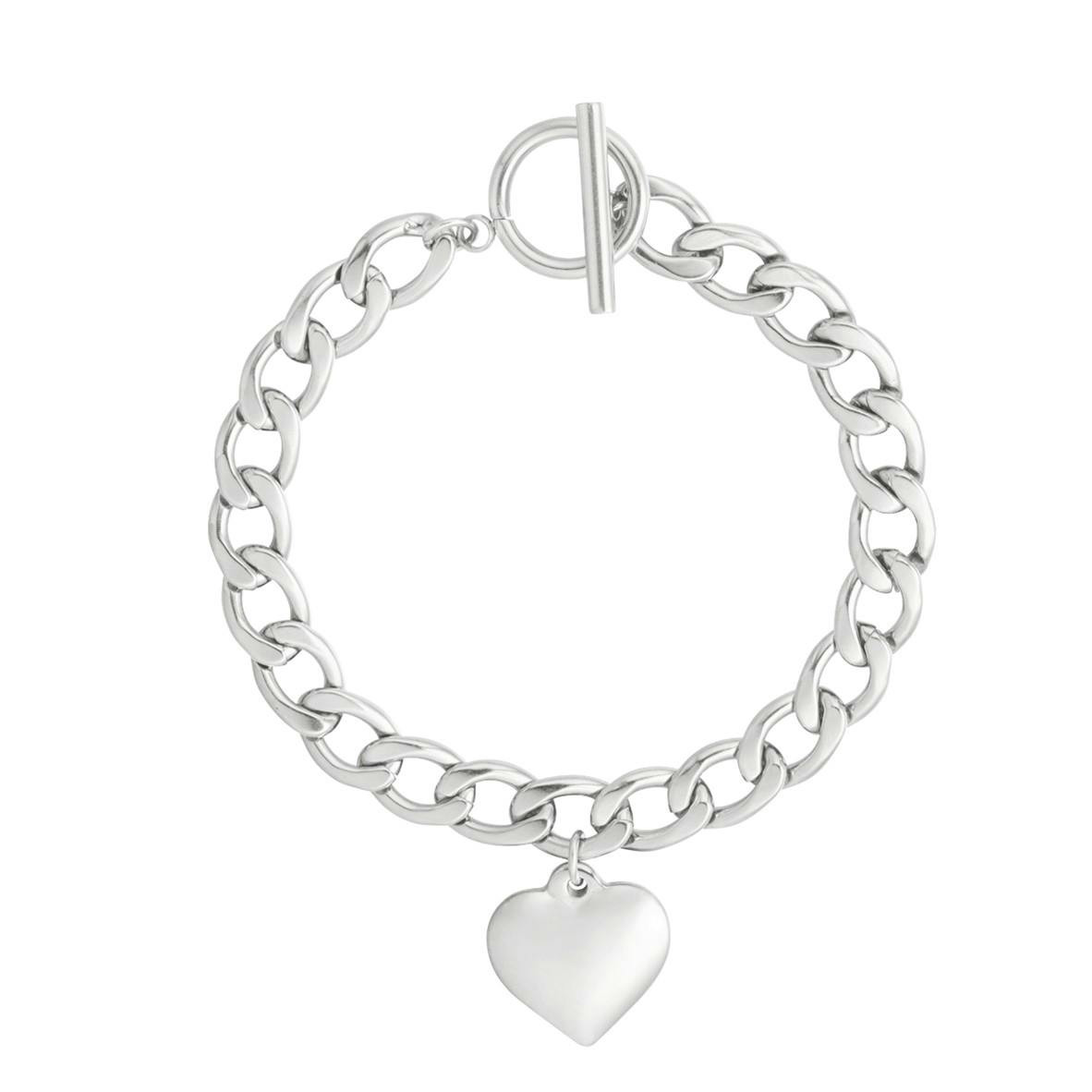MonBijoux by Ophélia® Pulseira Coração Prateada BST3738
