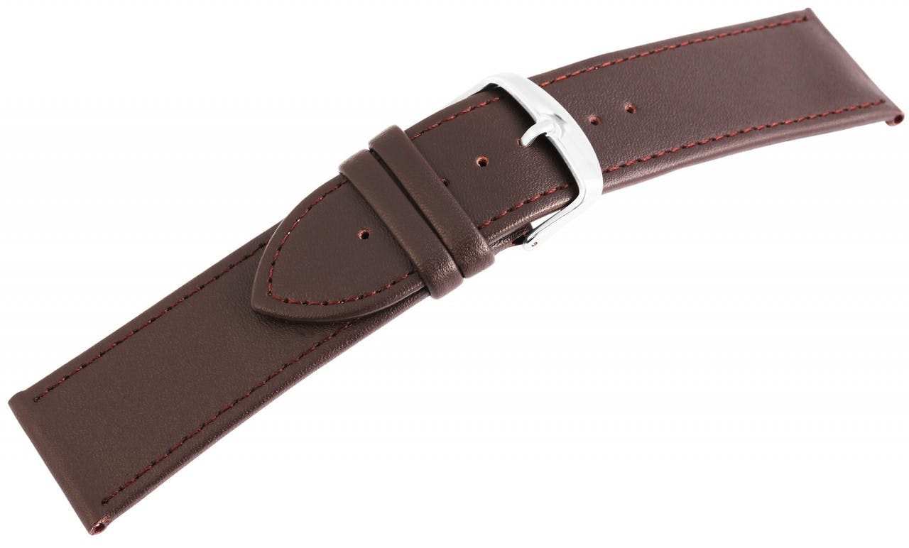 Bracelete para Relógio em Pele Genuína Castanho 22 mm - 8000051-220