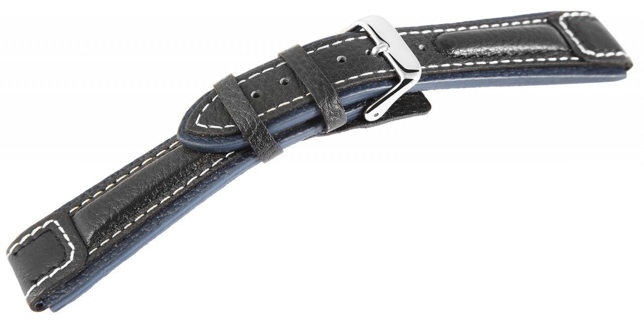 Bracelete para Relógio em Pele Genuína Preto 24 mm - 8000529-240