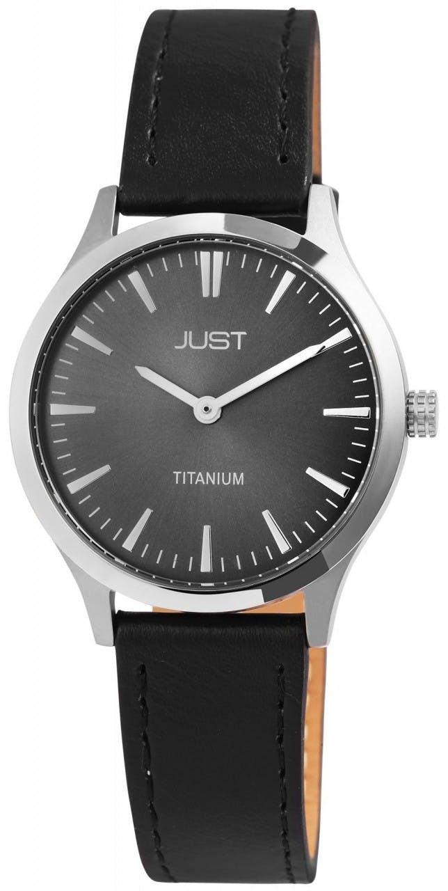 Relógio Just® Mulher em Titânio com Bracelete em Pele Genuína - JU10188-002