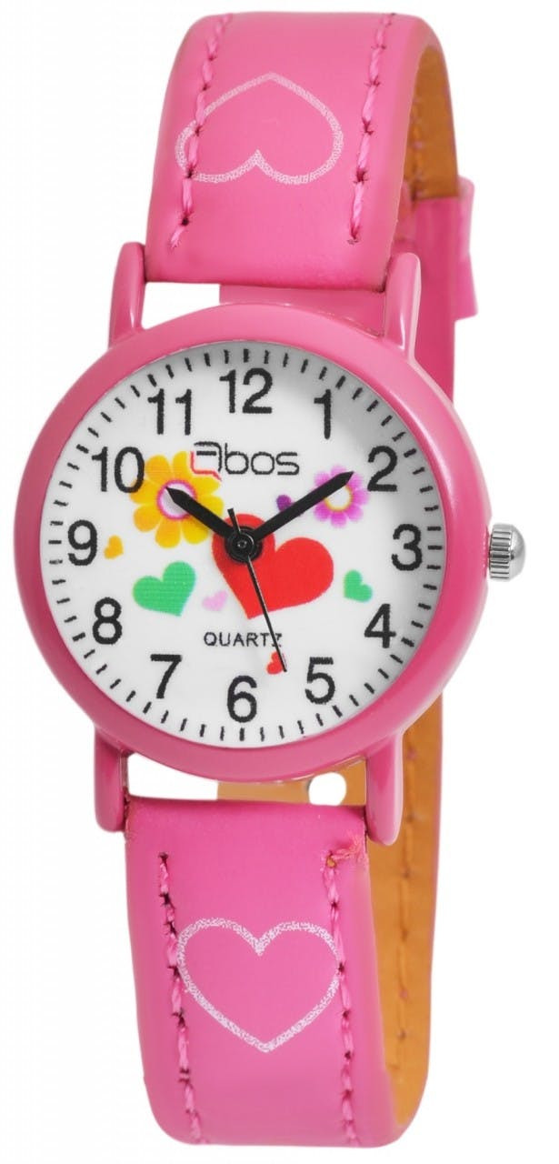 Relógio infantil analógico com bracelete em pele sintética decorada - 4900002-006