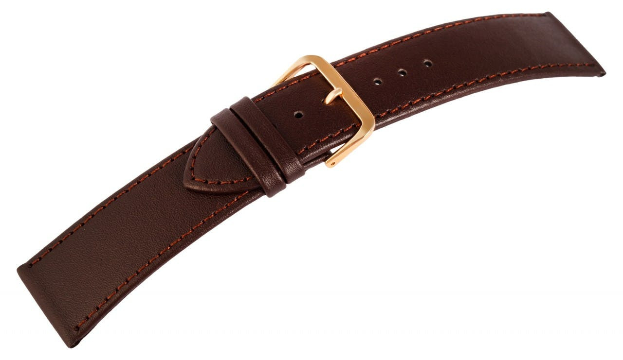 Bracelete para Relógio em Pele Genuína Castanho 22 mm - 8000434-220